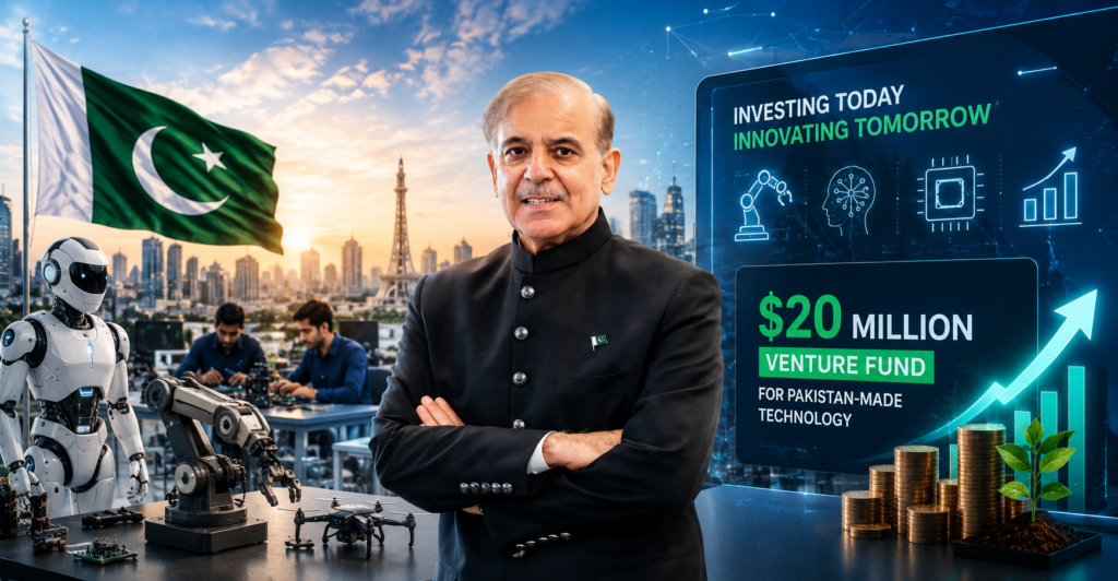 PM Shehbaz Sharif launches the Pakistan Venture Fund and Spark & Elevate program at Indus RAS Expo 2026