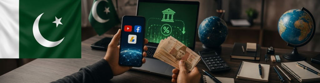 Banks in Pakistan begin deducting a 10% withholding tax from YouTube, Facebook, and Google AdSense earnings.